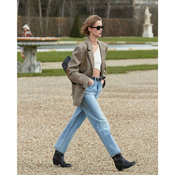 CELINE Margaret High Rise Denim Jeans Supersonic Wash Made in Japan 27 $1350 - Picture 13 of 13